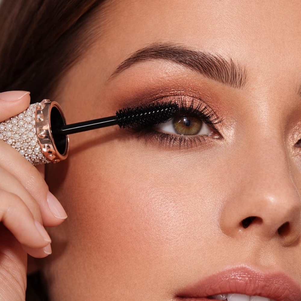 💥NIB💥Luxury Pearl Crystal Mascara Rose Gold Volumizing Lengthening Lash Makeup - Picture 7 of 7